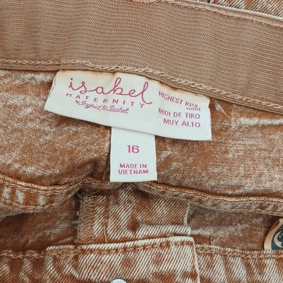 Isabel Maternity Shorts Womens Midi Stretch Side Panels 4 Inch Inseam - Picture 13 of 13